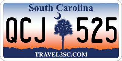 SC license plate QCJ525