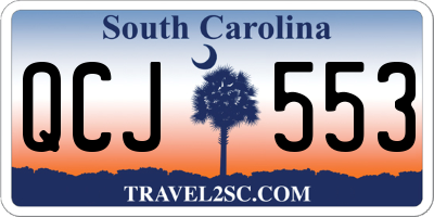 SC license plate QCJ553