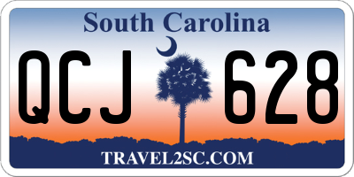 SC license plate QCJ628