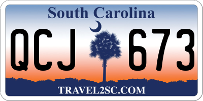 SC license plate QCJ673