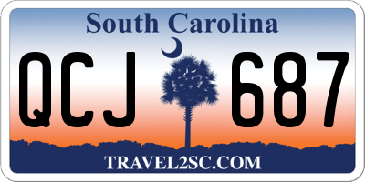 SC license plate QCJ687