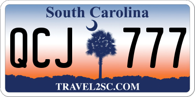 SC license plate QCJ777