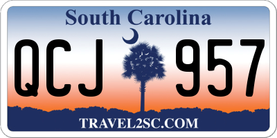 SC license plate QCJ957