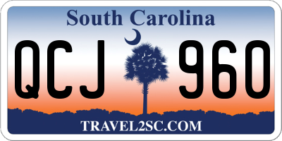 SC license plate QCJ960