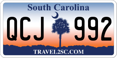 SC license plate QCJ992