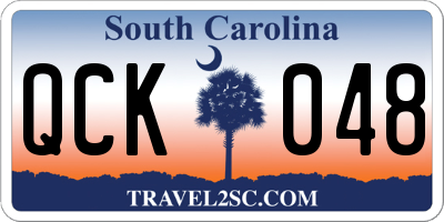 SC license plate QCK048