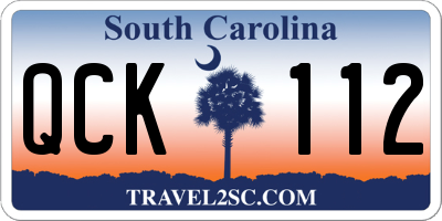 SC license plate QCK112