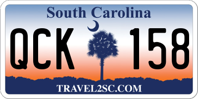 SC license plate QCK158