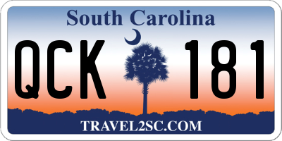 SC license plate QCK181