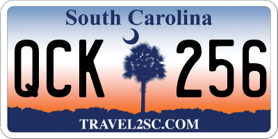 SC license plate QCK256
