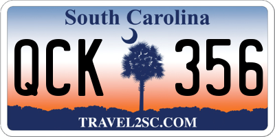 SC license plate QCK356