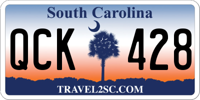 SC license plate QCK428