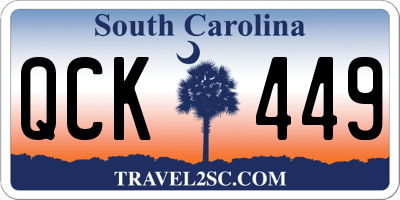 SC license plate QCK449