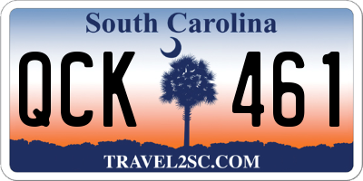 SC license plate QCK461