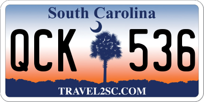 SC license plate QCK536