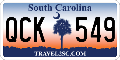 SC license plate QCK549