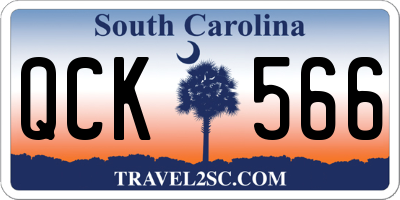 SC license plate QCK566