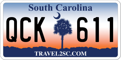 SC license plate QCK611