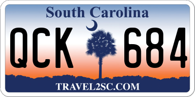 SC license plate QCK684