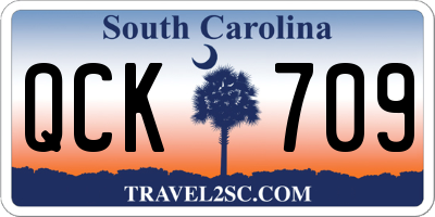 SC license plate QCK709