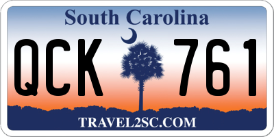 SC license plate QCK761