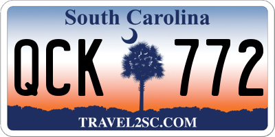 SC license plate QCK772