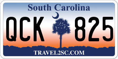 SC license plate QCK825