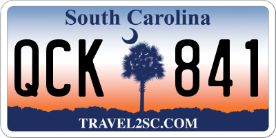 SC license plate QCK841