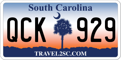 SC license plate QCK929