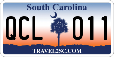 SC license plate QCL011