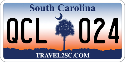 SC license plate QCL024