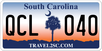 SC license plate QCL040