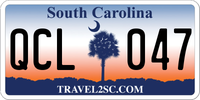 SC license plate QCL047