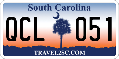 SC license plate QCL051