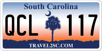 SC license plate QCL117