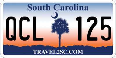 SC license plate QCL125