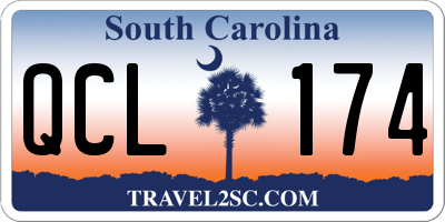 SC license plate QCL174