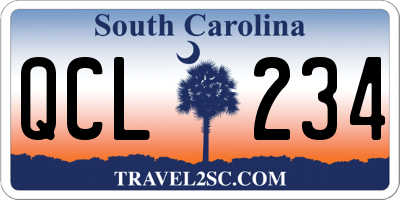 SC license plate QCL234