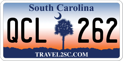 SC license plate QCL262