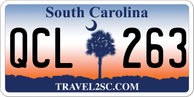SC license plate QCL263