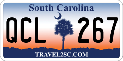 SC license plate QCL267