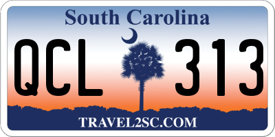 SC license plate QCL313