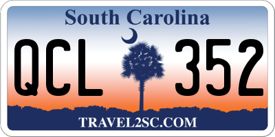 SC license plate QCL352