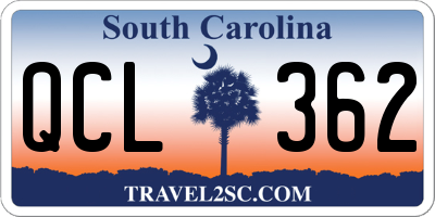 SC license plate QCL362