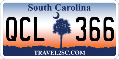 SC license plate QCL366