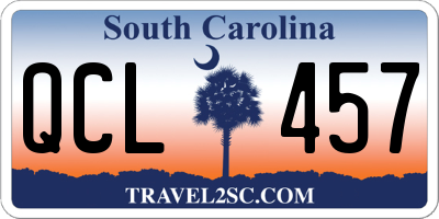 SC license plate QCL457