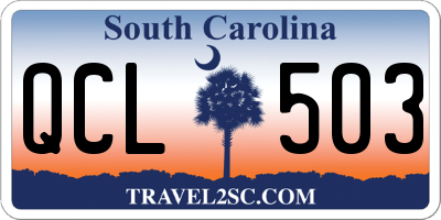 SC license plate QCL503
