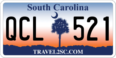 SC license plate QCL521