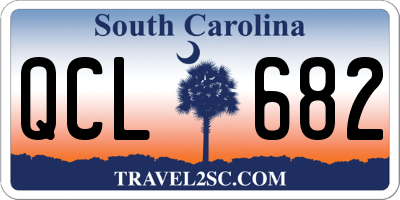 SC license plate QCL682