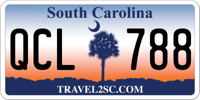 SC license plate QCL788